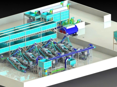 Construction and manufacturing of a cashew processing plant with a capacity of 100 tons/day.