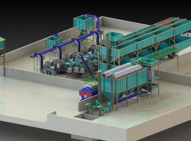 Construction and manufacturing of a cashew processing plant with a capacity of 100 tons/day.