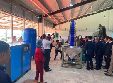 Cashew processing line completed in Cambodia.